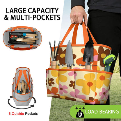 Kate McEnroe New York Flower Power Retro 70s Groovy Daisy Garden Tool Bag OrganizerGarden Tool BagtWgDUG8Q9q