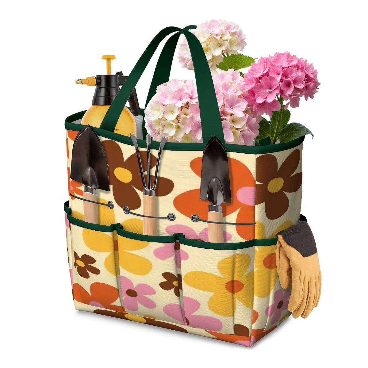 Kate McEnroe New York Flower Power Retro 70s Groovy Daisy Garden Tool Bag OrganizerGarden Tool BaguEB6XXekuf