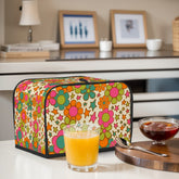 Kate McEnroe New York Flower Power Toaster Cover, Groovy Retro 70s Floral Kitchen DecorToaster Covers