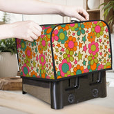 Kate McEnroe New York Flower Power Toaster Cover, Groovy Retro 70s Floral Kitchen DecorToaster Covers