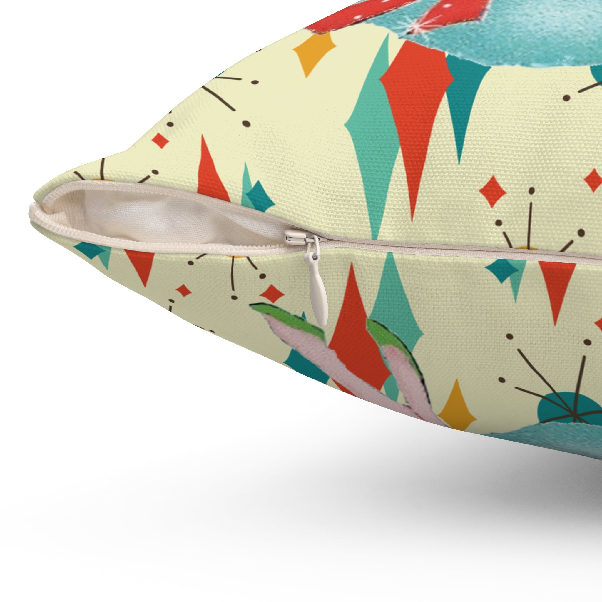 Kate McEnroe New York Fly Me to the Moon Mid Century Modern Throw Pillow, Retro Mod GirlThrow Pillows29102045175775823597