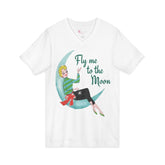 Kate McEnroe New York Fly Me to the Moon Retro Mid Century Modern Kitsch V Neck T ShirtT-Shirts74267874496048733387