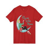 Kate McEnroe New York Fly Me to the Moon Retro Mid Century Modern Kitsch V Neck T ShirtT-Shirts92973959955247470012