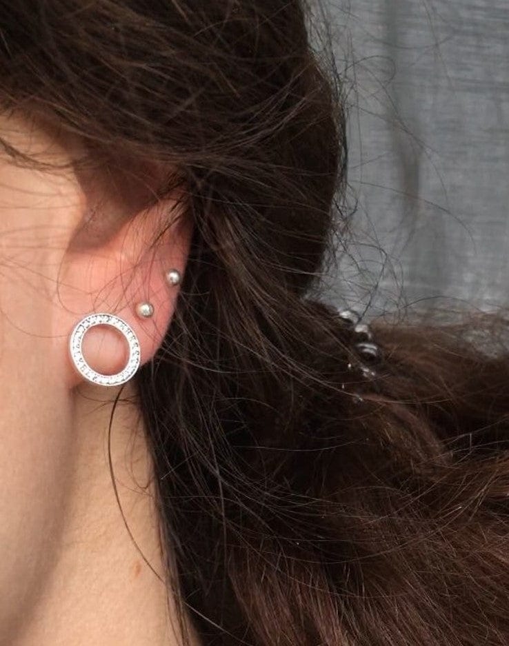 Kate McEnroe New York Forever Clear Luxury 925 Sterling Silver &amp; Rose Gold Earrings Earrings
