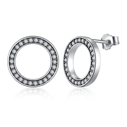 Kate McEnroe New York Forever Clear Luxury 925 Sterling Silver &amp; Rose Gold Earrings Earrings PAS437 1031406-pas437