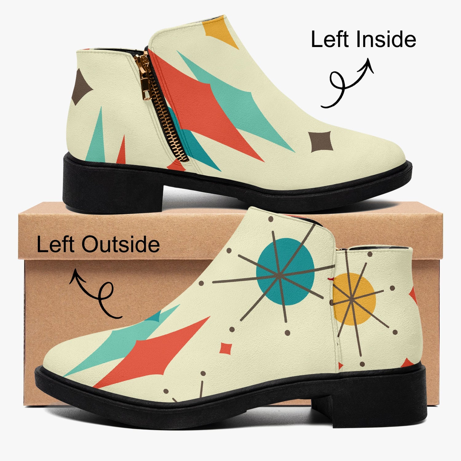 Kate McEnroe New York Franciscan Diamond Starburst Boots Mid Century Modern Ankle BootiesAnkle Boots018skuma_001