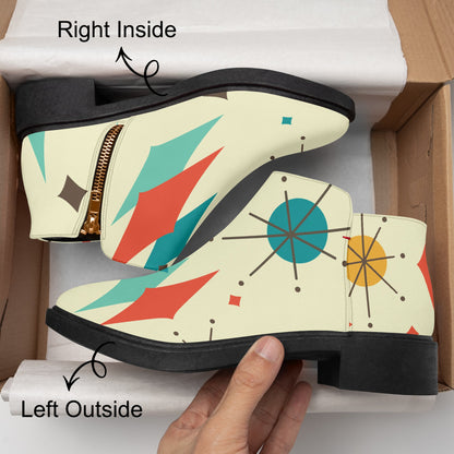 Kate McEnroe New York Franciscan Diamond Starburst Boots Mid Century Modern Ankle BootiesAnkle Boots018skuma_001