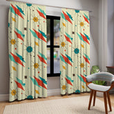 Kate McEnroe New York Franciscan Diamond Starburst Curtains, Mid Century Modern Window Treatments, Retro Living Room, Bedroom Curtain Panels - KM13739723Window CurtainsW3S - FRC - DEG - BO5