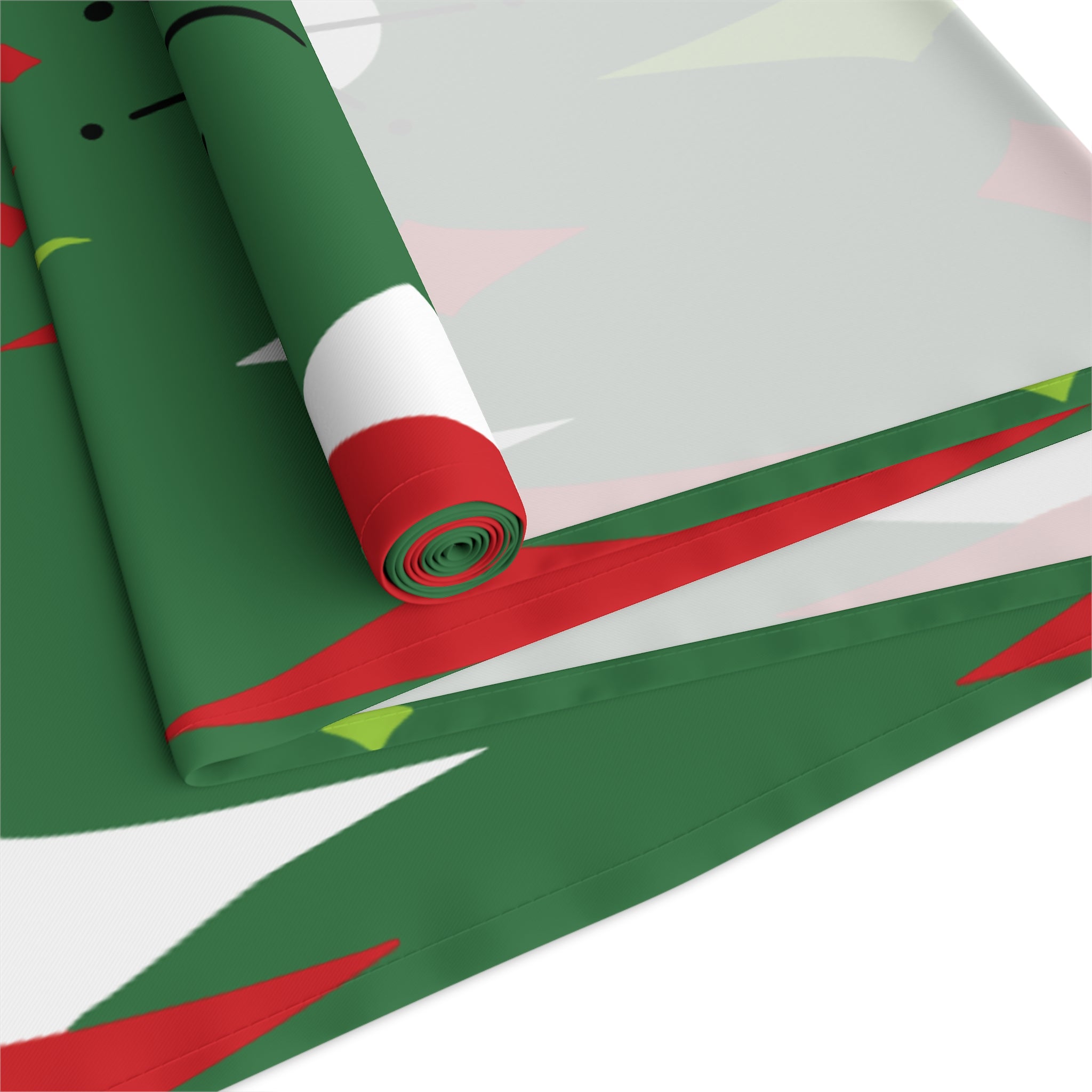 Kate McEnroe New York Franciscan Diamond Starburst Green Retro Christmas Table RunnerTable Runners17058767421112210769