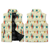 Kate McEnroe New York Franciscan Diamond Starburst Mid Century Modern Puffer JacketPuffer VestsN7M75XGW-1