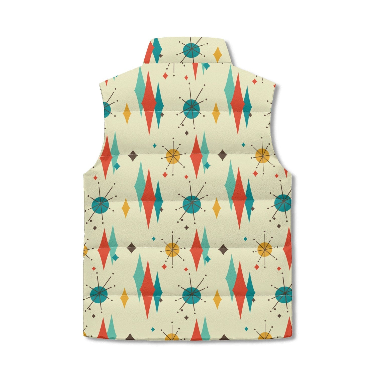 Kate McEnroe New York Franciscan Diamond Starburst Mid Century Modern Puffer JacketPuffer VestsN7M75XGW-1