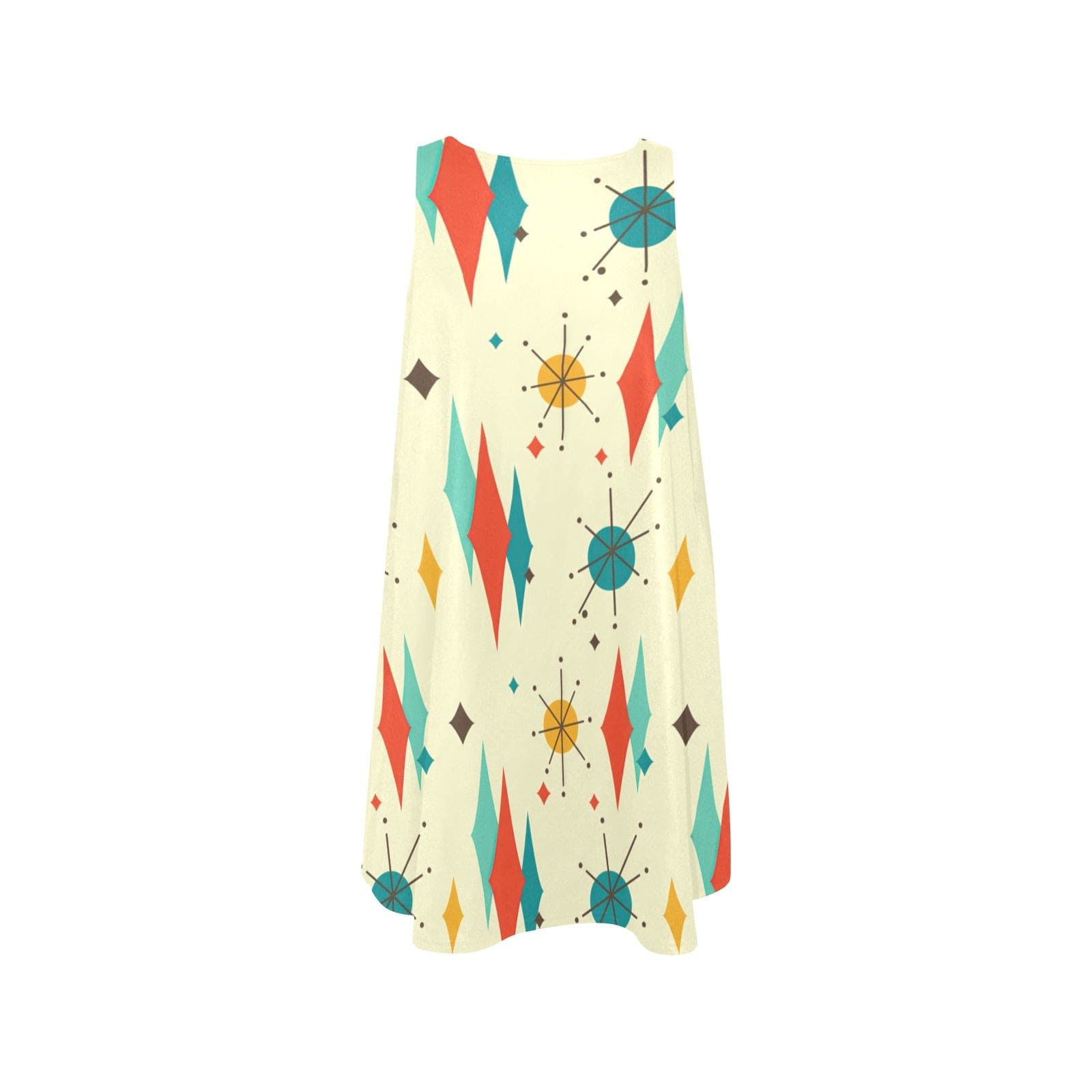 Kate McEnroe New York Franciscan Diamond Starburst Mid Century Modern Sleeveless Tank Dress with Pockets - 2681923DressesD2839903