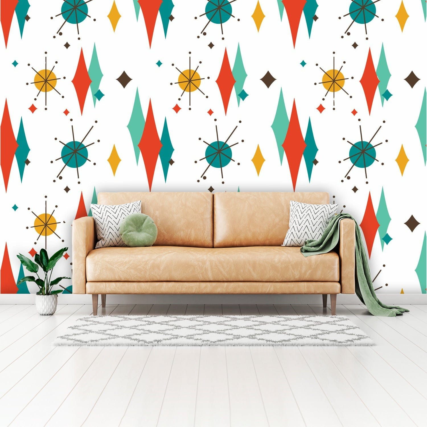 Kate McEnroe New York Franciscan Diamond Starburst Peel And Stick Wallpaper MuralsWall Mural111517