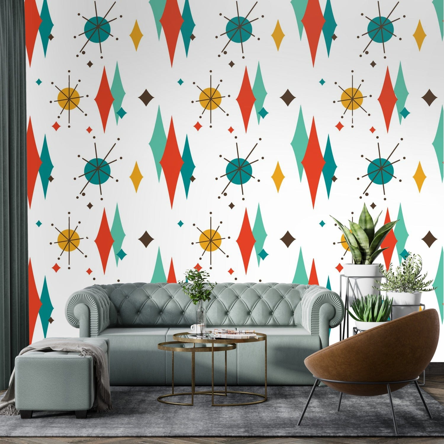 Kate McEnroe New York Franciscan Diamond Starburst Peel And Stick Wallpaper MuralsWall Mural111517