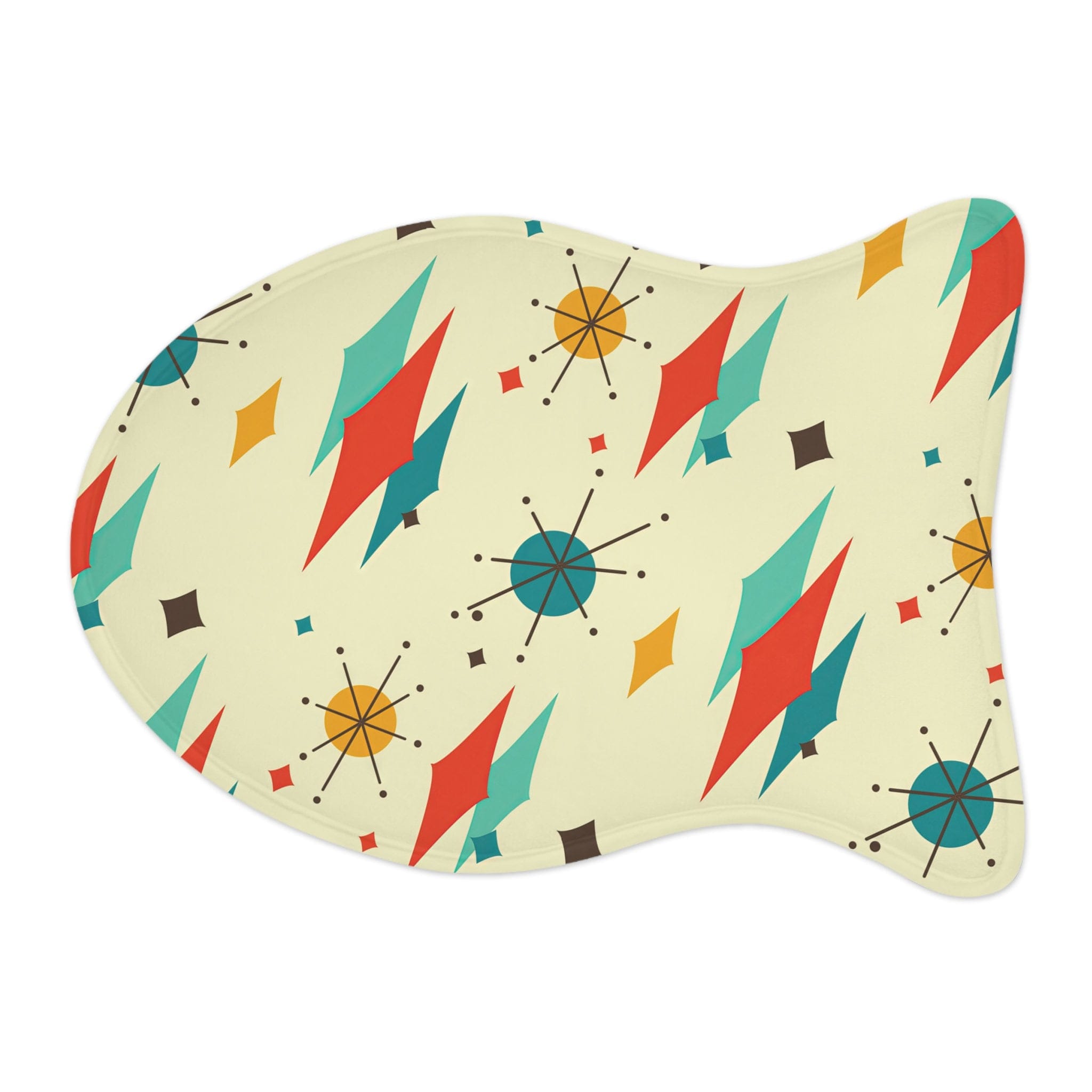 Kate McEnroe New York Franciscan Diamond Starburst Pet Feeding Mat, Bone and Fish Shape Cat, Dog Non - Slip, Highly Absorbent Pad, Pet Lovers Gift - 128081923Pet Feeding Mats26750237531083241044
