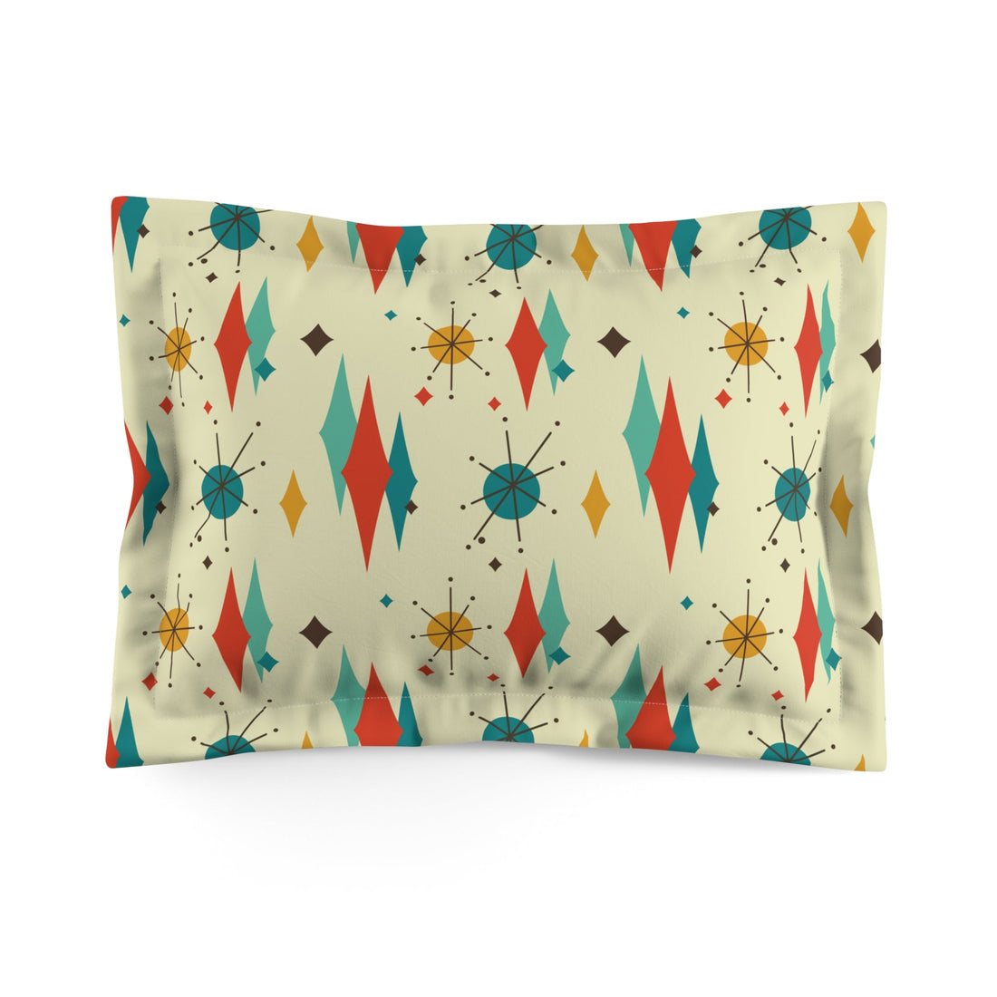 Kate McEnroe New York Franciscan Diamond Starburst Pillow Sham, Mid Century Modern Retro Atomic Age BeddingPillow Shams21577036342282317477