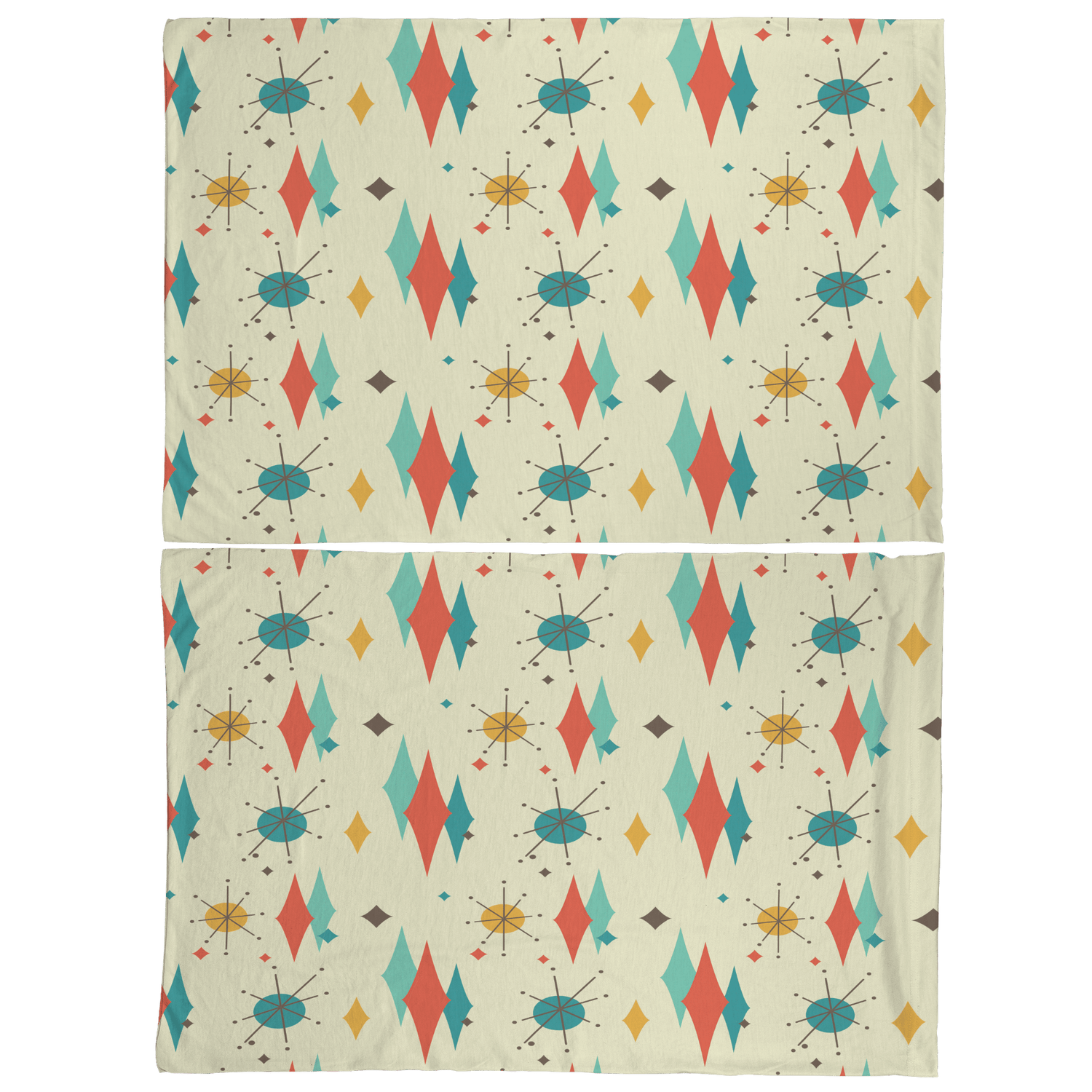 Kate McEnroe New York Franciscan Diamond Starburst Pillowcase, Mid Century Modern Retro BeddingPillowcases1250