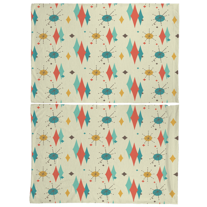 Kate McEnroe New York Franciscan Diamond Starburst Pillowcase, Mid Century Modern Retro BeddingPillowcases1250