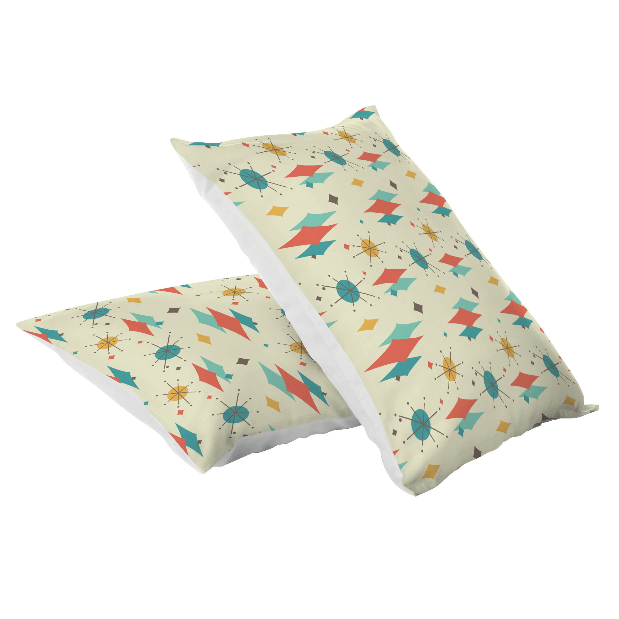 Kate McEnroe New York Franciscan Diamond Starburst Pillowcase, Mid Century Modern Retro BeddingPillowcases1250