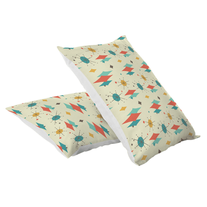Kate McEnroe New York Franciscan Diamond Starburst Pillowcase, Mid Century Modern Retro BeddingPillowcases1250