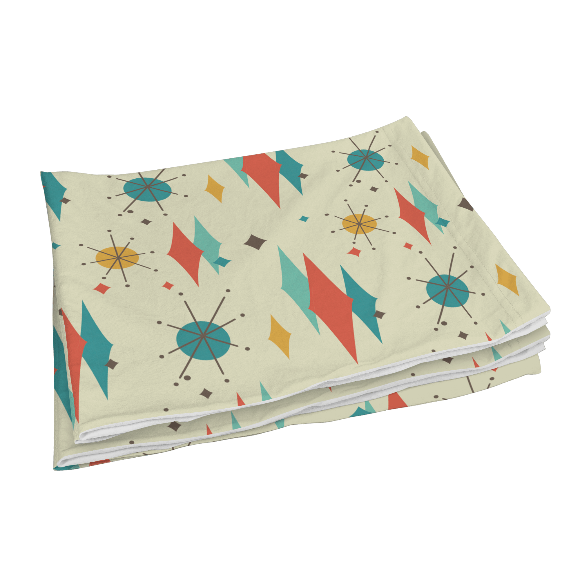 Kate McEnroe New York Franciscan Diamond Starburst Pillowcase, Mid Century Modern Retro BeddingPillowcases1250