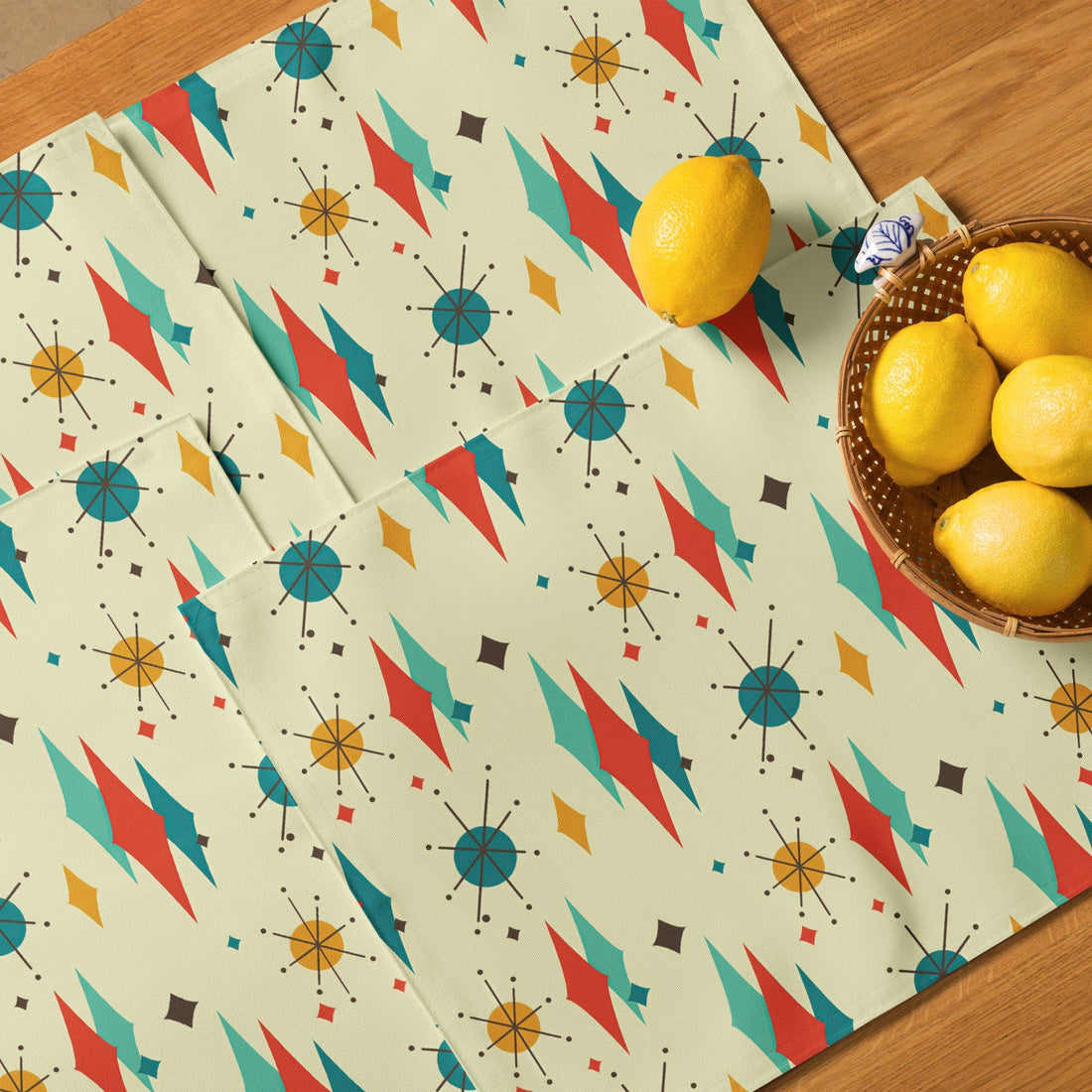 Kate McEnroe New York Franciscan Diamond Starburst Placemat, Set of 4, Mid Century Modern Dining Decor, Retro Atomic Table Mats, Vintage Kitchen Place SettingPlacemats65E3FA074DD55_17484