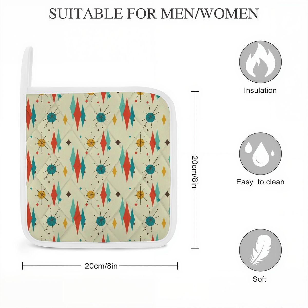Kate McEnroe New York Franciscan Diamond Starburst Quilted Pot Holder Set Twopot holderzavtIXQNQb