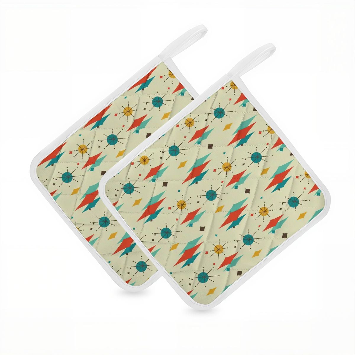 Kate McEnroe New York Franciscan Diamond Starburst Quilted Pot Holder Set Twopot holderzavtIXQNQb