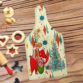 Kate McEnroe New York Franciscan Diamond Starburst Retro 1950s Vintage Kitsch Christmas Card Art Wine Bottle Shape Glass Cutting Board, MCM Holiday KitchenwareCutting BoardsPTG-FSB-GCB-4