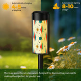 Kate McEnroe New York Franciscan Diamond Starburst Solar Lights Set of 4, Mid Century Modern Outdoor DecorSolar Garden Stake Lightsd7AiWUiDQA