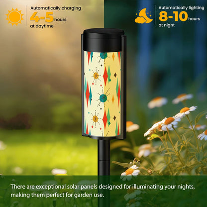 Kate McEnroe New York Franciscan Diamond Starburst Solar Lights Set of 4, Mid Century Modern Outdoor DecorSolar Garden Stake Lightsd7AiWUiDQA