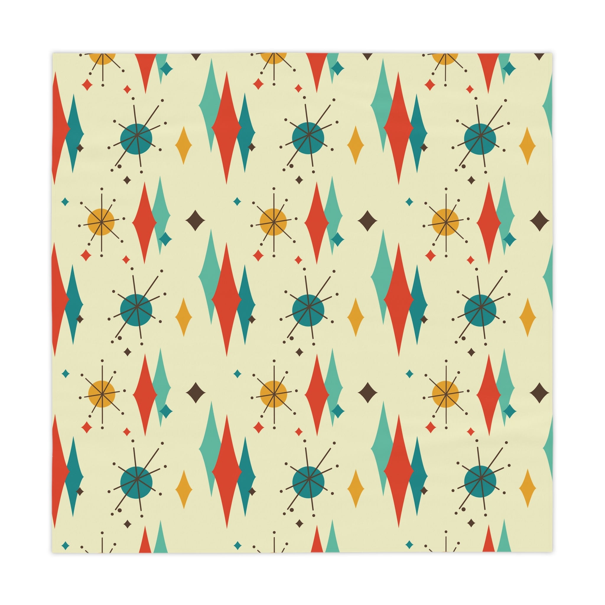 Kate McEnroe New York Franciscan Diamond Starburst Tablecloth, Mid Century Modern Retro Dining Table DecorTablecloths26937961108452805707