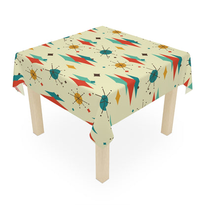 Kate McEnroe New York Franciscan Diamond Starburst Tablecloth, Mid Century Modern Retro Dining Table DecorTablecloths26937961108452805707