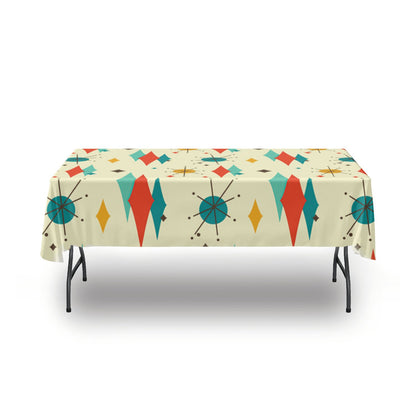 Kate McEnroe New York Franciscan Diamond Starburst Tablecloth, Mid Century Modern Table CoverTablecloths108438