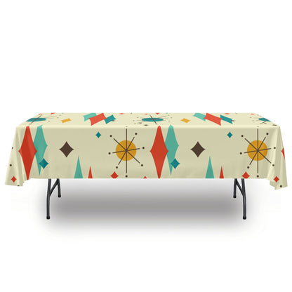 Kate McEnroe New York Franciscan Diamond Starburst Tablecloth, Mid Century Modern Table CoverTablecloths108438