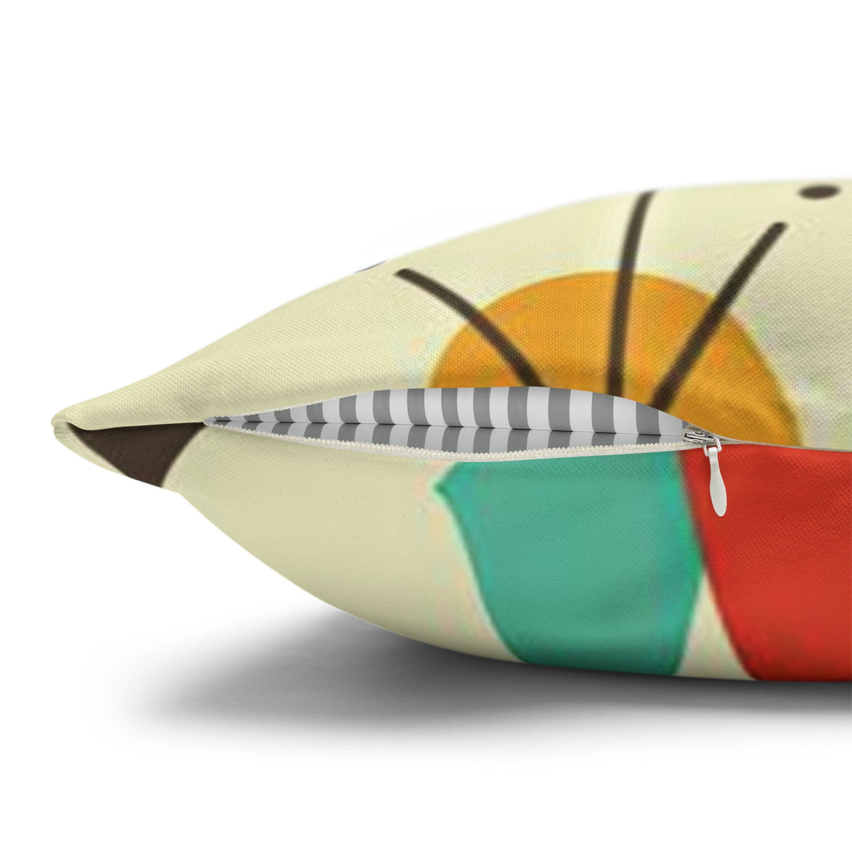 Kate McEnroe New York Franciscan Diamond Starburst Throw Pillow Covers in Mid Century Modern Orange, Teal, Cream Hues, Retro 50s MCM Cushion CoverThrow Pillow Covers17942588648012554555