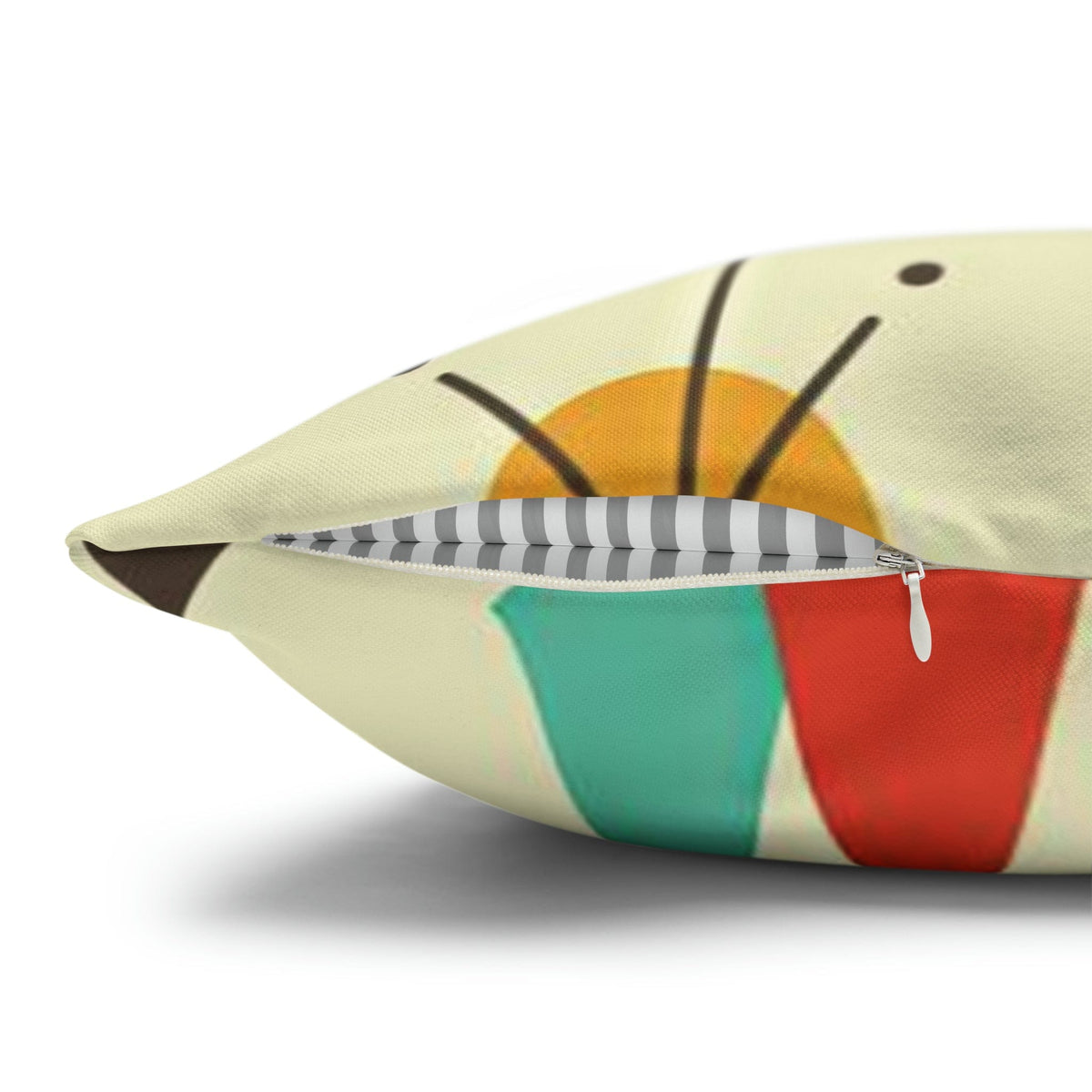 Kate McEnroe New York Franciscan Diamond Starburst Throw Pillow Covers in Mid Century Modern Orange, Teal, Cream Hues, Retro 50s MCM Cushion CoverThrow Pillow Covers79205268599661753187