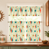 Kate McEnroe New York Franciscan Diamond Starburst Tier Valance Curtain SetValancesD3377563