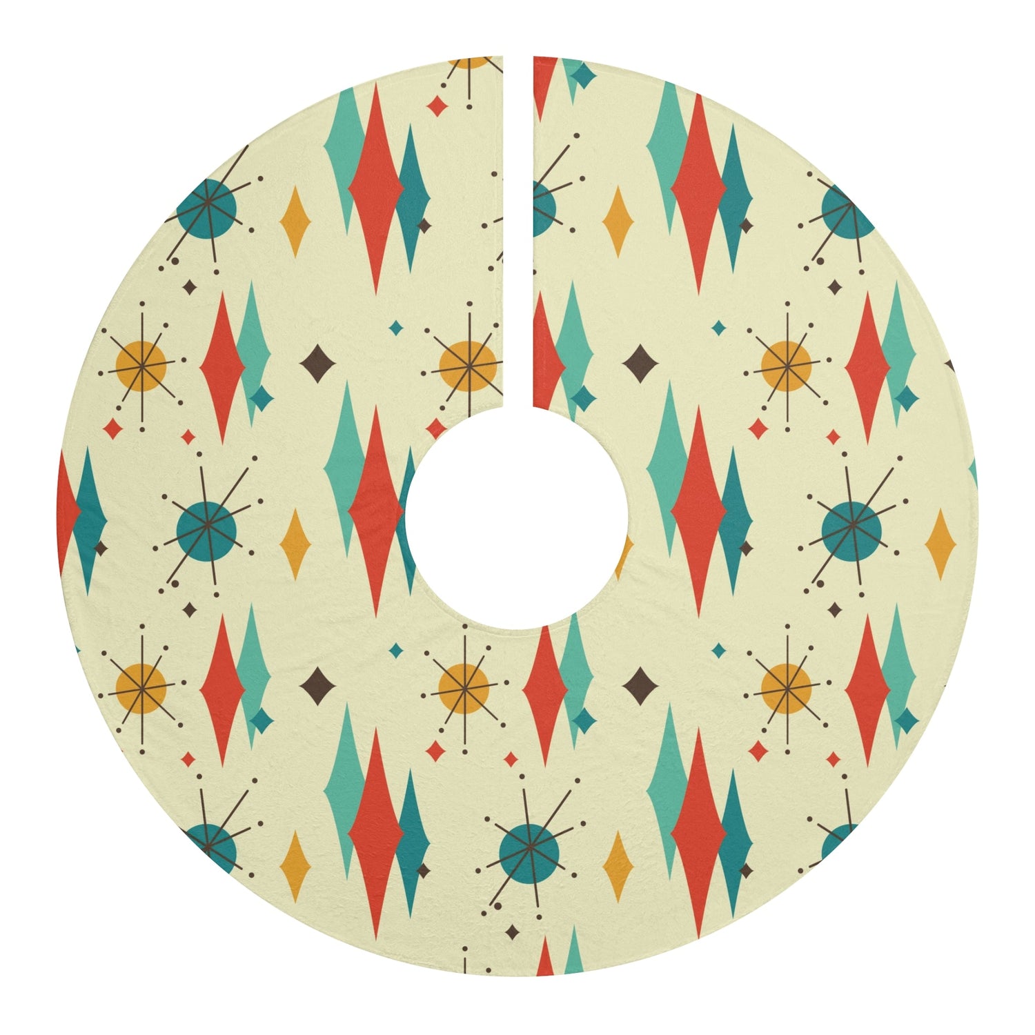 Kate McEnroe New York Franciscan Diamond Starburst Tree Skirt Mid Century Atomic ChristmasChristmas Tree Skirts30303453955301700020