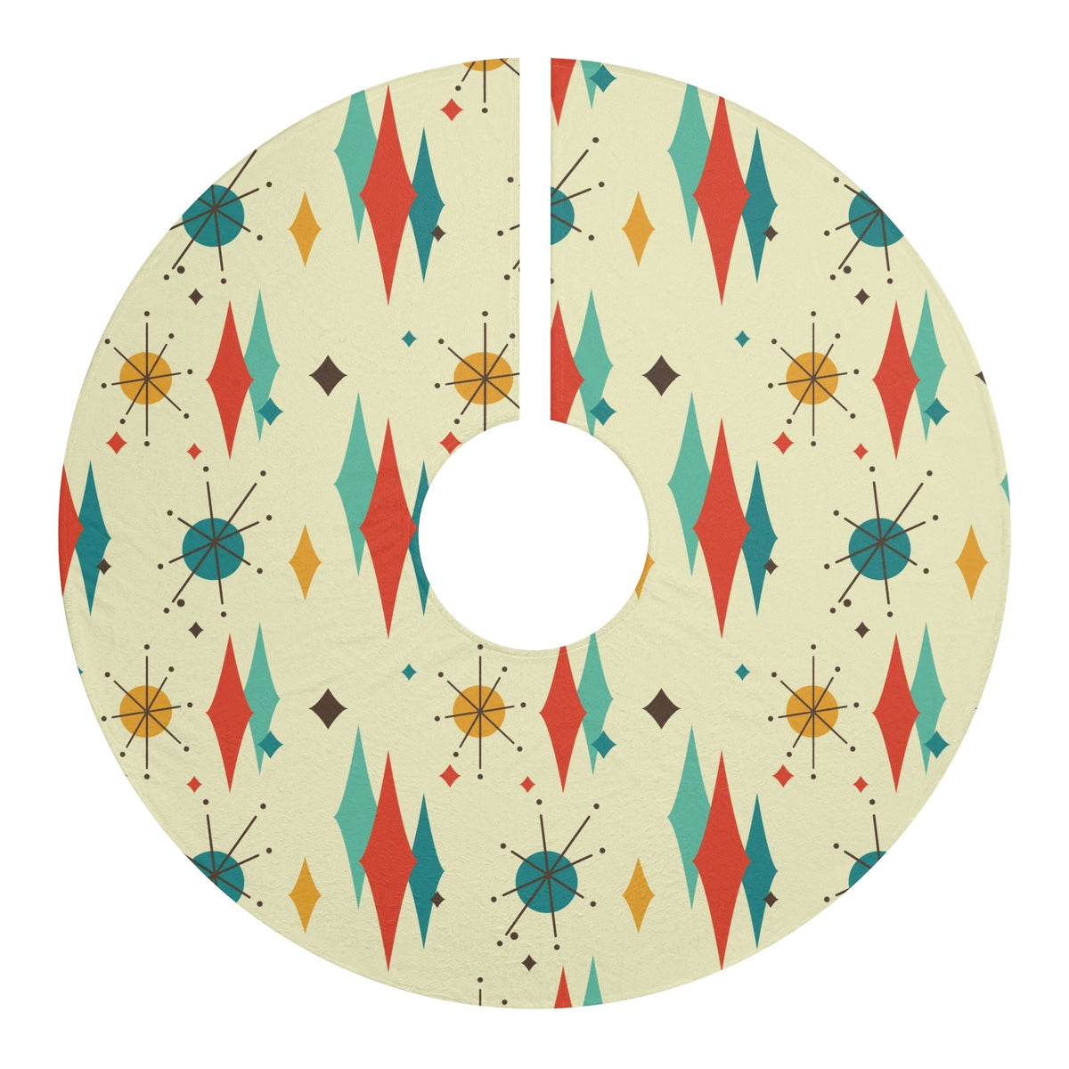 Kate McEnroe New York Franciscan Diamond Starburst Tree Skirt Mid Century Atomic ChristmasChristmas Tree Skirts30303453955301700020