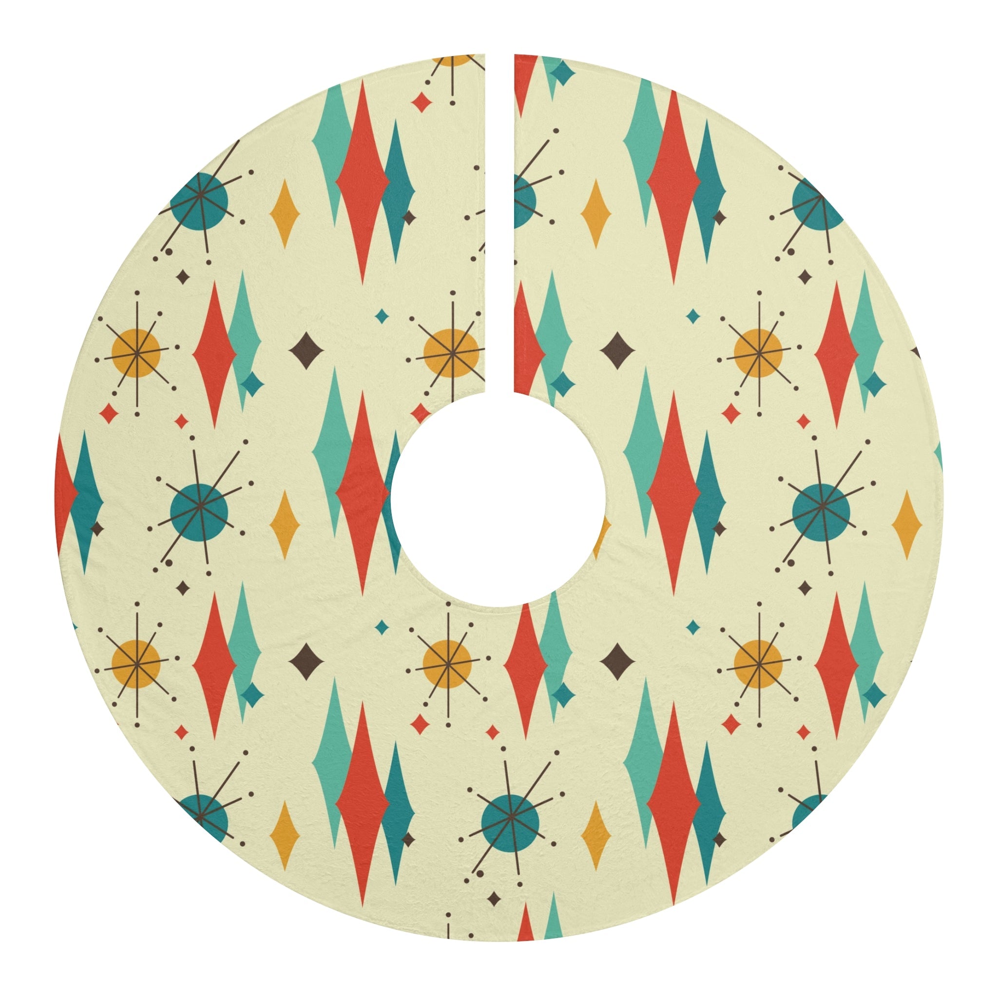 Kate McEnroe New York Franciscan Diamond Starburst Tree Skirt Mid Century Atomic ChristmasChristmas Tree Skirts30303453955301700020