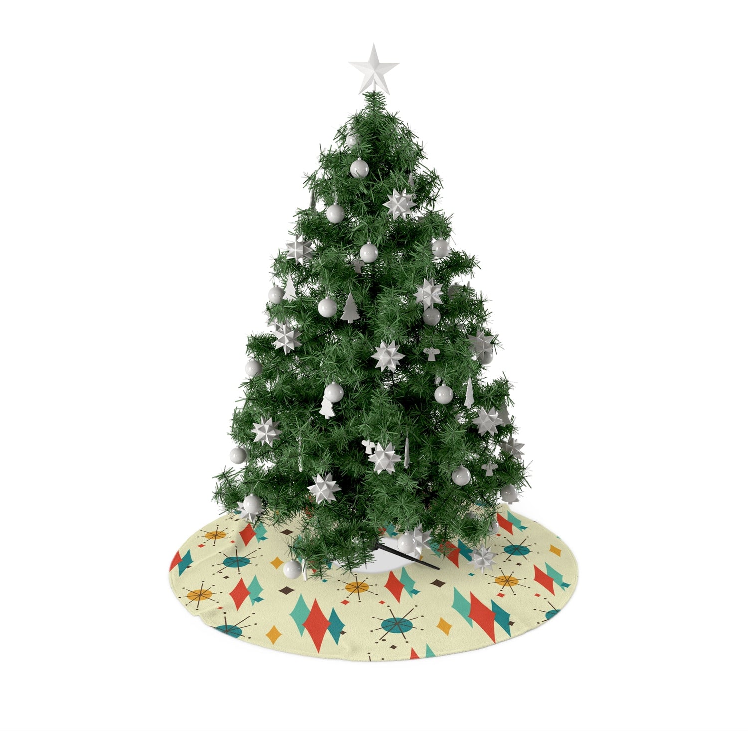 Kate McEnroe New York Franciscan Diamond Starburst Tree Skirt Mid Century Atomic ChristmasChristmas Tree Skirts30303453955301700020