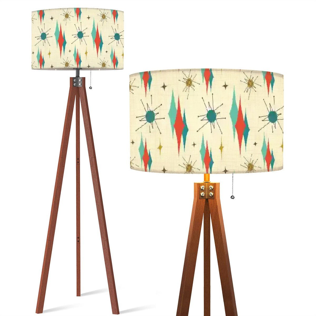 Kate McEnroe New York Franciscan Diamond Starburst Tripod Floor Lamp, Mid Century Modern Retro MCM Accent LightingFloor LampsB0O6SxtKxK