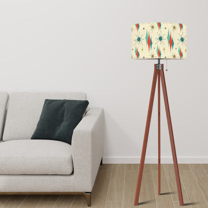 Kate McEnroe New York Franciscan Diamond Starburst Tripod Floor Lamp, Mid Century Modern Retro MCM Accent LightingFloor LampsB0O6SxtKxK