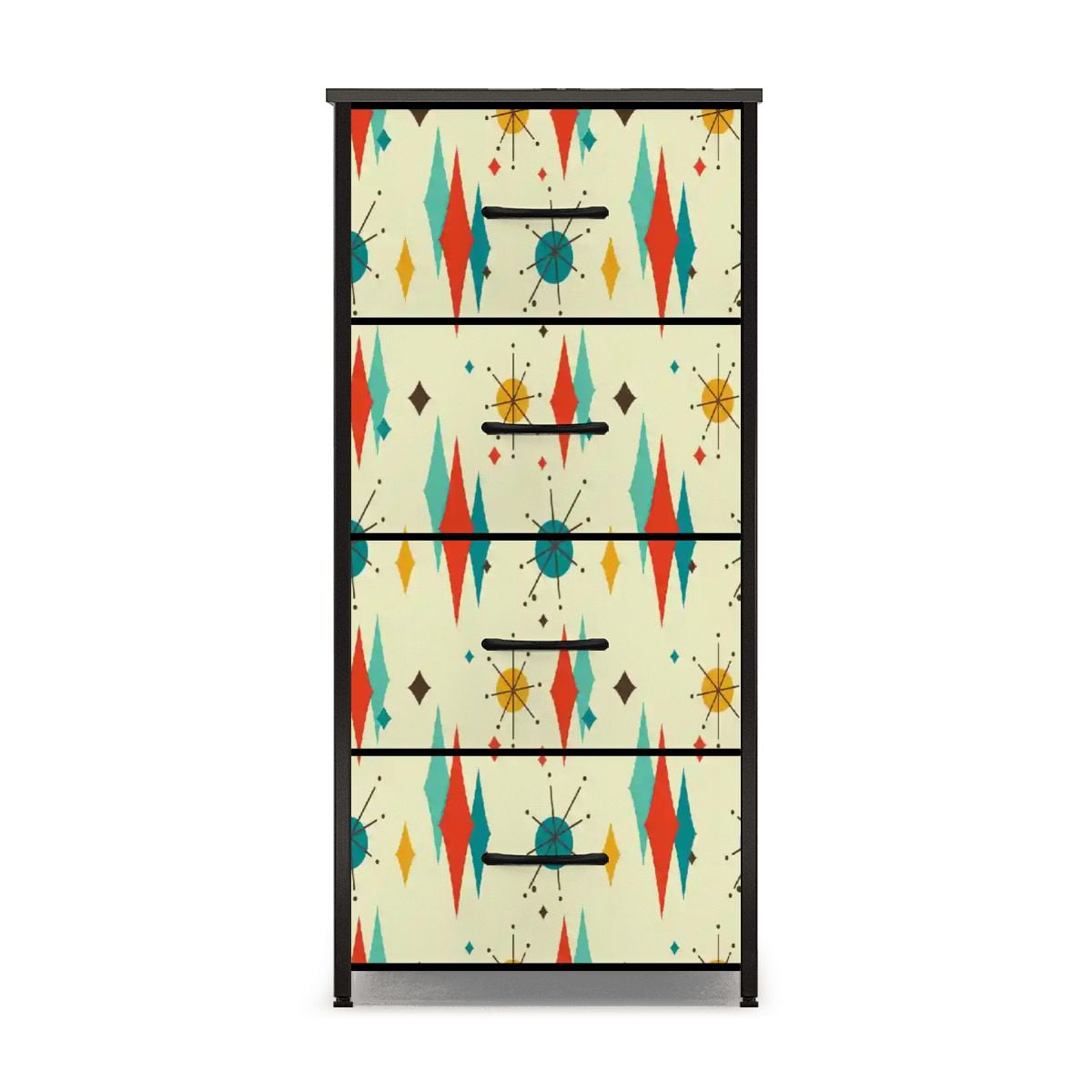 Kate McEnroe New York Franciscan Starburst 50s Mid Century Modern 4 Drawer DresserDressersOssXIohUsT