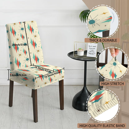 Kate McEnroe New York Franciscan Starburst 50s Mid Century Modern Chair SlipcoverChair SlipcoversD3467426