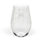 Kate McEnroe New York Franciscan Starburst Atomic Cat Stemless Wine Glass, Mid Century Modern Retro BarwareWine Glasses12541836861827153556
