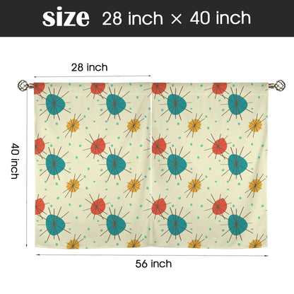 Kate McEnroe New York Franciscan Starburst Cafe Curtains, Mid Century Modern Kitchen TiersCafe CurtainsD3327565