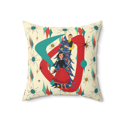 Kate McEnroe New York Franciscan Starburst Christmas Pillow, Retro Mid Century Modern Holiday Decor, 1950s Atomic Starburst CushionThrow Pillows11819955156991594323