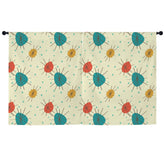 Kate McEnroe New York Franciscan Starburst Curtains, Mid Century Modern MCM Retro Set of 2 Window PanelsWindow CurtainsD3327564